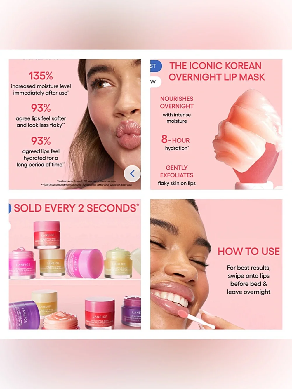NIB Laneige MANGO 🥭 Lip Sleeping Mask Hydrate Nourish Soften Value Size 0.7 oz - Picture 4 of 12